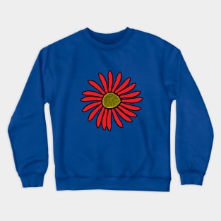 Beautiful, Cute, Pretty, Red flower design. Crewneck Sweatshirt